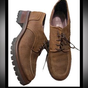 American Eagle Outfitters Women’s Size 9 Brown Suede Leather Lace up Shoes Italy